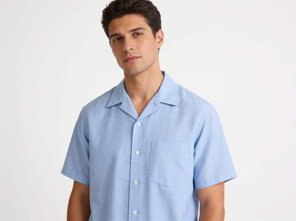 Uniqlo Cotton Linen Open Collar Shirt