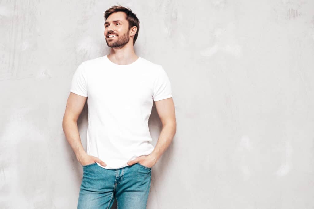 premium white tee