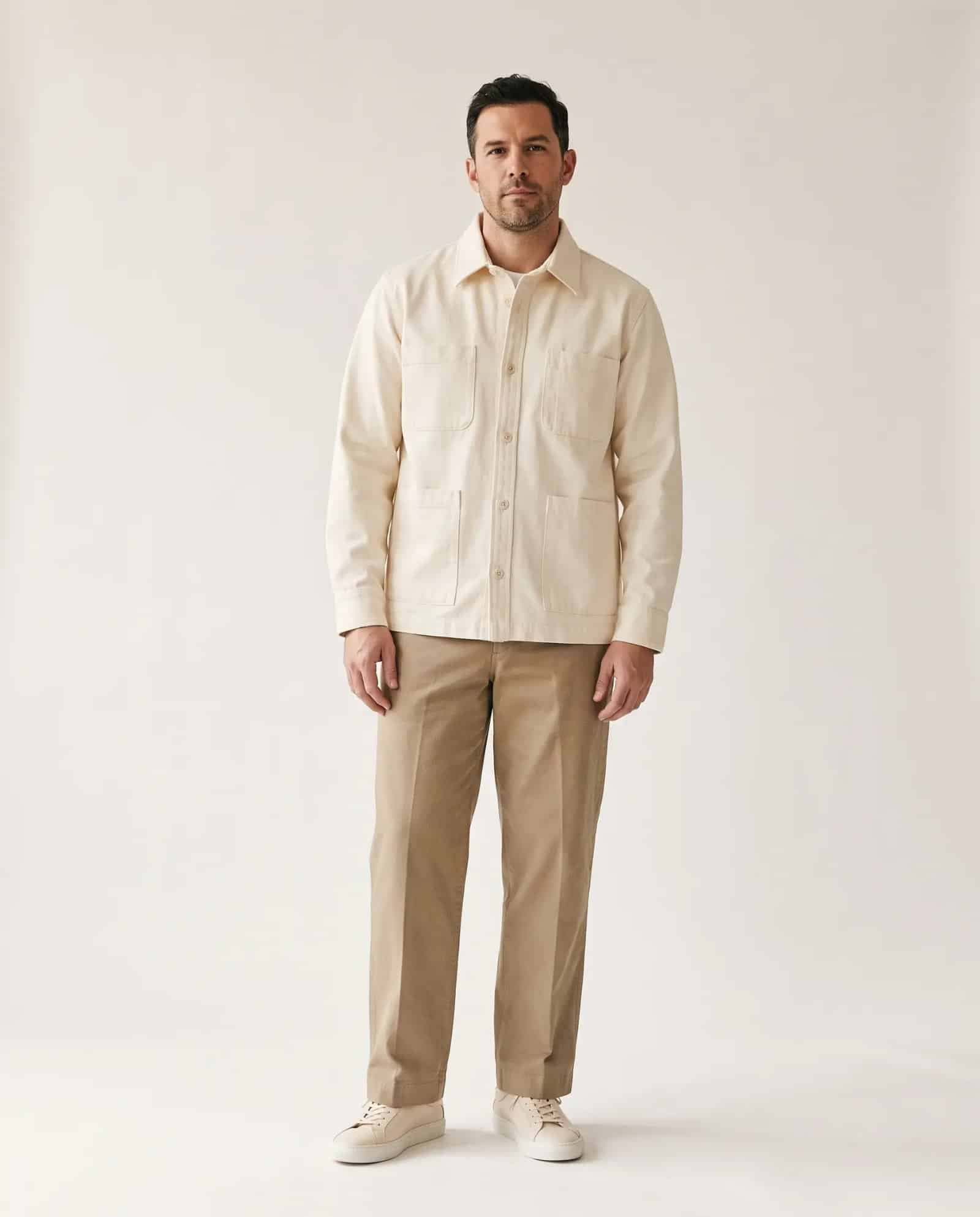 One piece three ways, look 2: fully buttoned