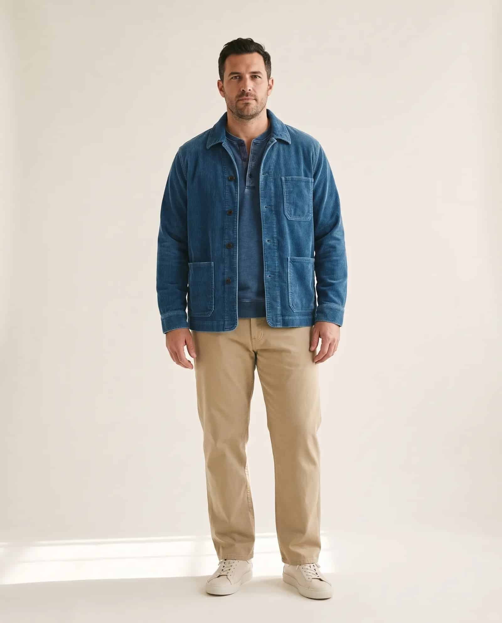 One piece three ways, look 1: open over a henley